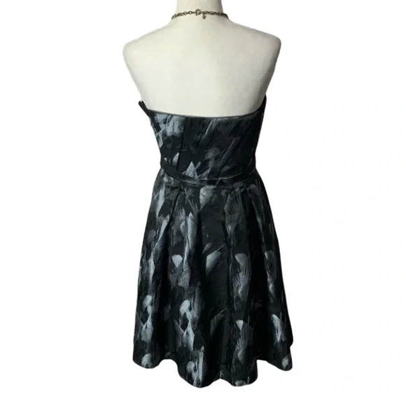Nwt Whbm Strapless Feather Print Dress - Picture 7 of 9